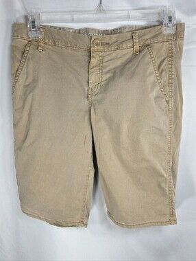 Sonoma Tan Cotton Blend Four Pocket Bermuda Shorts Size 8